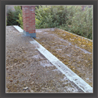 Built-up felt roof with mineral chippings